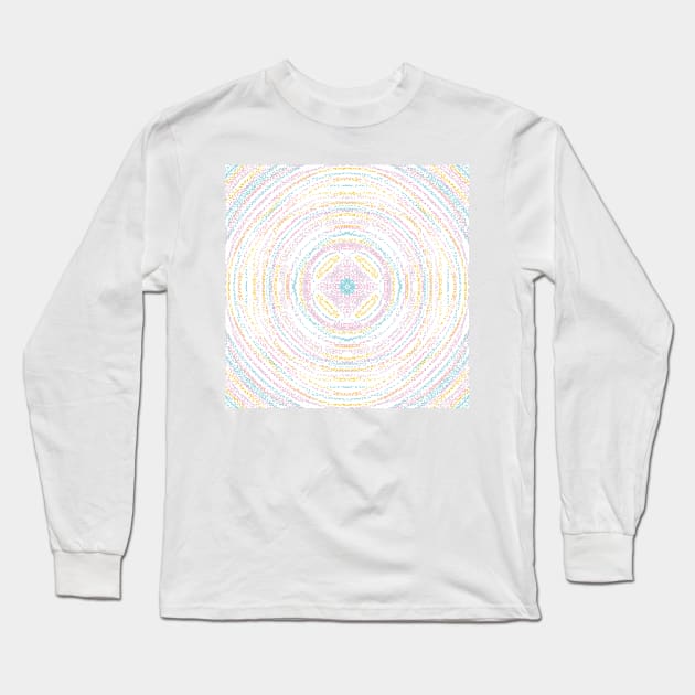 Spiral Circle Abstract Pattern Long Sleeve T-Shirt by Hermanitas Design